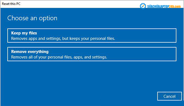 Bạn sẽ có hai lựa chọn
